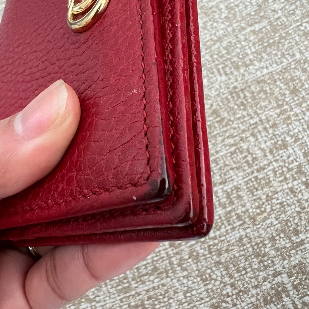 Authentic Gucci Leather Red GG Wallet - Picture 7 of 12